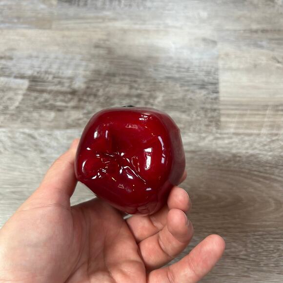 Glass Fruit & Veggie Sculpture Set — Apple Pear Carrot Orange Eggplant Decor - Picture 13 of 16